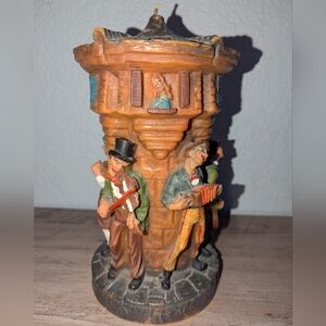Hand Carved Johann Gunter  musical band Wax Candle Holder